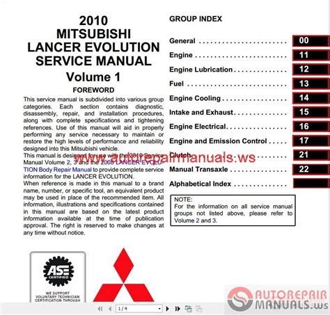 Download Mitsubishi Lancer Evo 3 Service Manual Free Download 