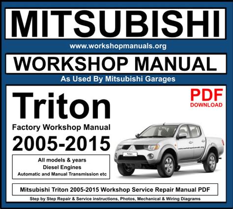 Download Mitsubishi Triton Workshop Repair Manual Free Ebook 