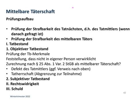Mittelbare Täterschaft Schema