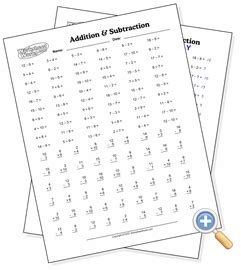 Mixed Addition Subtraction Drill Worksheetworks Com Addition Subtraction Drills - Addition Subtraction Drills