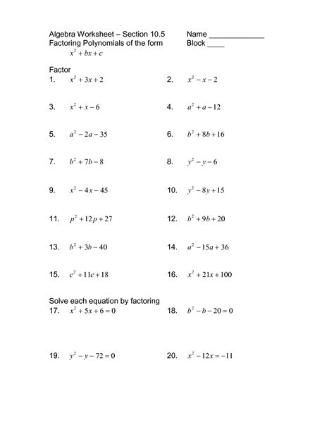 Mixed Factoring Practice Kuta Software