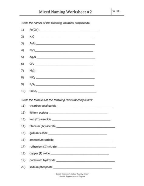 Mixed Naming Worksheet 2 Mixed Naming Worksheet 2 Mixed Reception Worksheet Answer Key - Mixed Reception Worksheet Answer Key
