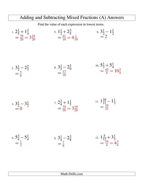 Mixed Number Subtraction Worksheets Subtracting Mixed Numbers With Borrowing Worksheet - Subtracting Mixed Numbers With Borrowing Worksheet