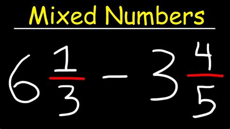 Mixed Numbers Calculator Subtracting With Renaming Fractions - Subtracting With Renaming Fractions