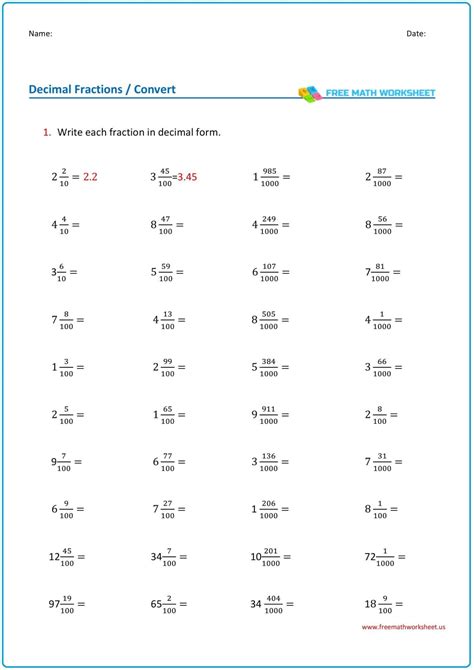 Mixed Numbers Decimals Mixed Numbers Worksheet 7th Grade - Mixed Numbers Worksheet 7th Grade