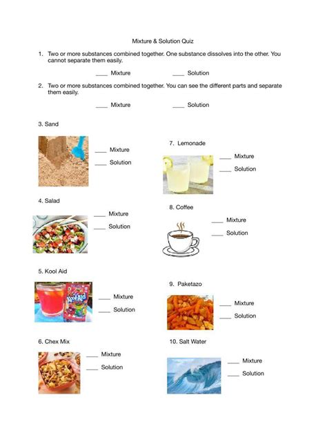 Mixtures And Solutions Worksheet A Poison Tree Worksheet Answers - A Poison Tree Worksheet Answers
