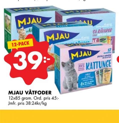 mjau kattmat öob