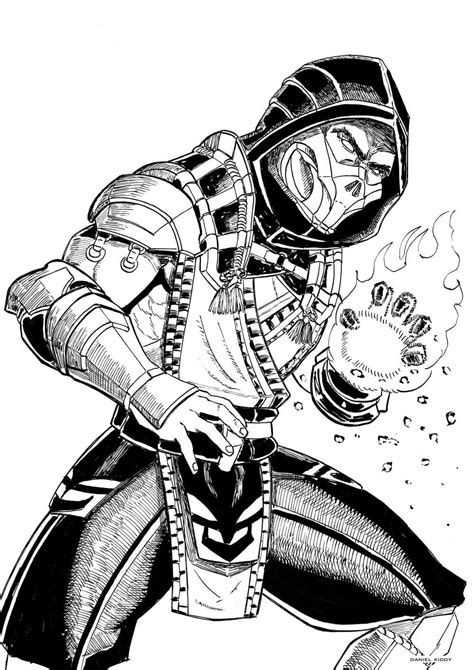 mk scorpion coloring page