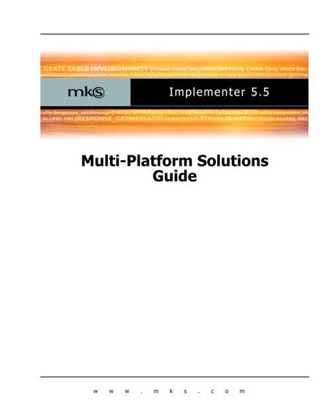 Full Download Mks Implementer Documentation 