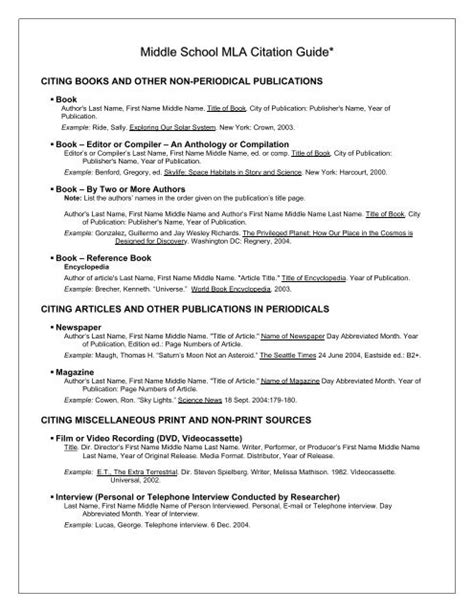 Mla Citation Guide Middle School Australian Guide User Citing Sources Middle School Worksheet - Citing Sources Middle School Worksheet