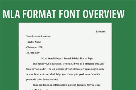 Mla Font Size