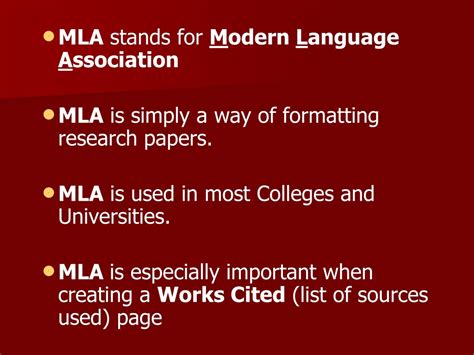 Mla Stands For