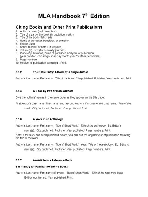Read Mla Handbook 7Th Edition 