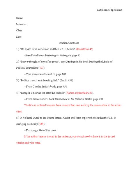 Read Mla Practice Answers 