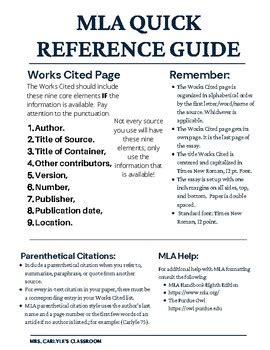 Full Download Mla Quick Guide 
