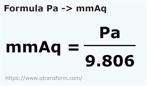 mmAq to Pa Millimeter Water (4 °C) to Pa - Units Converters