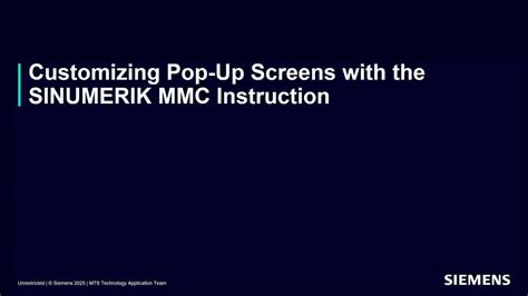 Mmc Startup Sinumerik