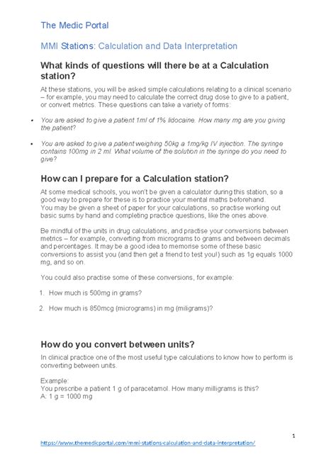 Mmi Stations Calculation And Data Interpretation The
