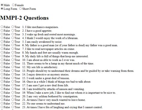 mmpi 2 test questions