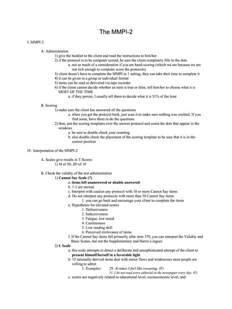 Read Online Mmpi Test 567 Questions 