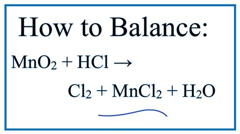 Mn Hcl Balanced Equation