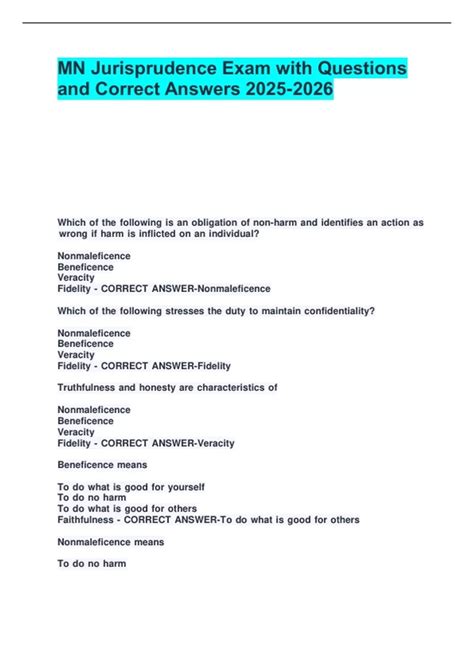 Mn Jurisprudence Exam