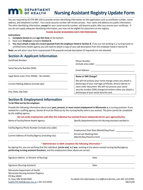 Mn Nursing Assistant Registry