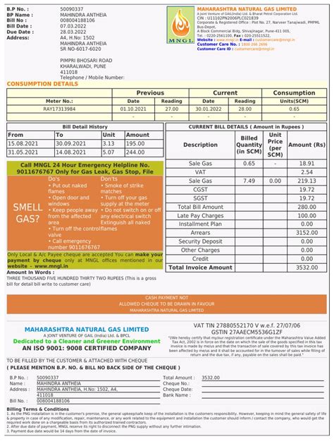 Mngl View Bill