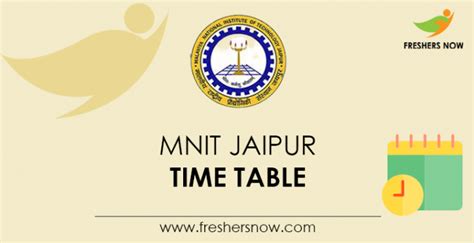 Mnit Time Table