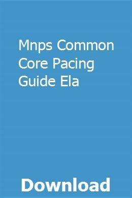 Read Mnps Common Core Pacing Guide Ela 
