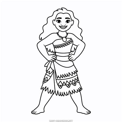 Moana Easy Drawing