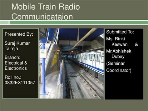 mobile train radio communication ppt template