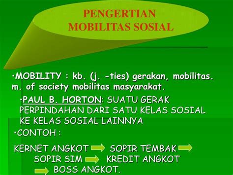 mobilitas sosial menurut paul b horton