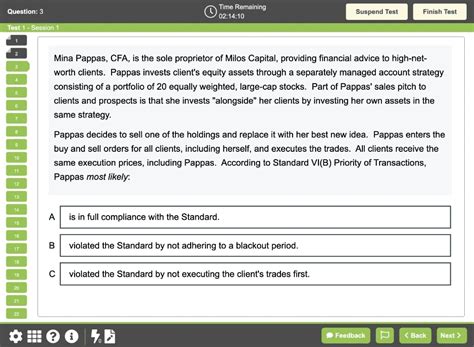 Mock Cfa Exam