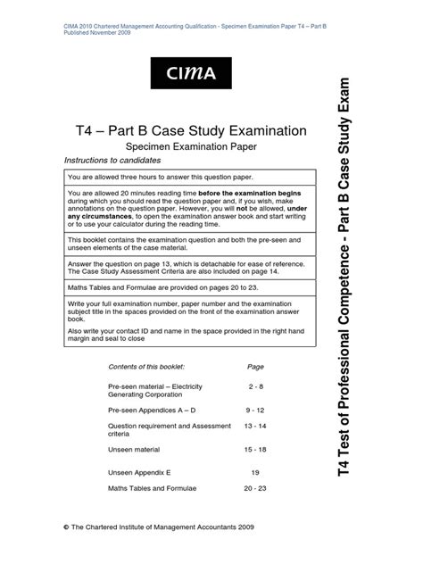 Full Download Mock Papers Cima T4 May 2014 
