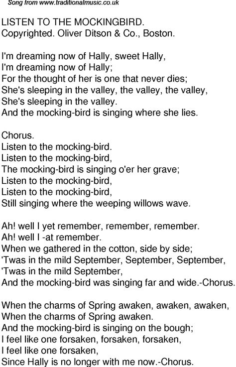 mockingbird lirik