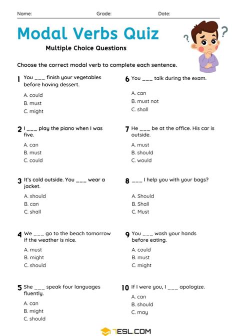 Modal Verbs Exercises