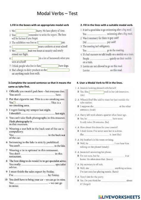 Modal Verbs Test