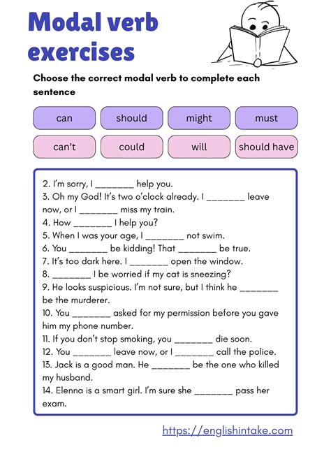 Modals Exercises Pdf