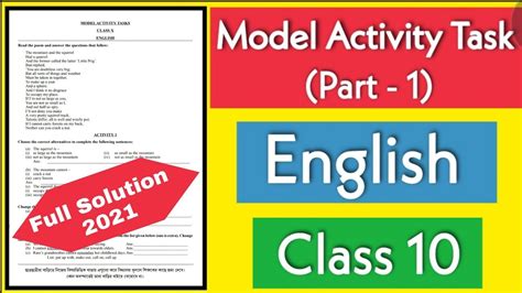 Model Activity Task Class 10 Pdf All Subject