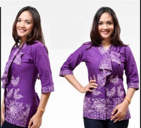 Model Baju Batik Kantor Modis Dan Elegan Batik Seragam Kantor Wanita - Batik Seragam Kantor Wanita