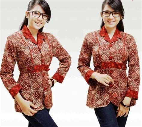 Model Baju Batik Kerja Guru Mini Dress Baju Baju Kerja Wanita - Baju Kerja Wanita
