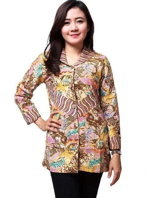 Model Baju Batik Kerja Lengan Panjang Radea Baju Batik Jurusan - Baju Batik Jurusan