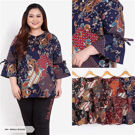 Model Baju Batik Wanita Gemuk Agar Terlihat Langsing Seragam Sinoman Batik Kombinasi - Seragam Sinoman Batik Kombinasi