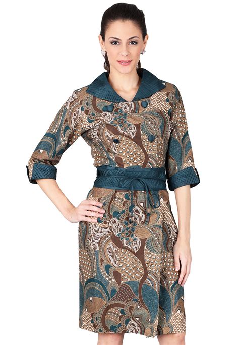 Model Baju Kantor  Jual Jasmin Batik Wanita Lengan Panjang Baju Tunik - Model Baju Kantor