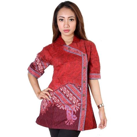 Model Baju Kerja Kombinasi Batik Dan Kain Polos Baju Batik Jurusan - Baju Batik Jurusan