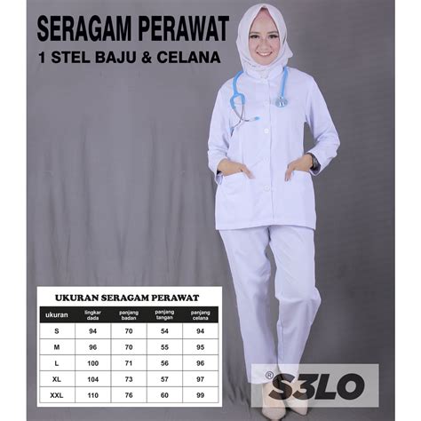 Model Baju Perawat Berhijab  Setelan Seragam Ok Celana Cargo Size 3xl 5xl - Model Baju Perawat Berhijab