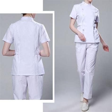 Model Baju Perawat Wanita Modern  Desain Baju Kaos Perawat Putih Lengan Panjang Terbaru - Model Baju Perawat Wanita Modern