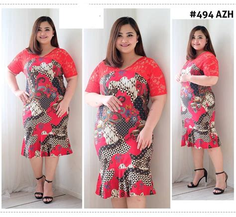 model dress batik untuk orang gemuk
