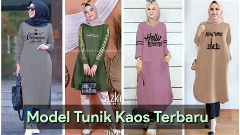 Model Kaos Tunik Terbaru  35 Model Baju Tunik Wanita Modern Batik Brokat - Model Kaos Tunik Terbaru